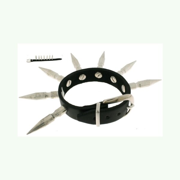 Lederarmband mit  XXL killernieten (4.3 cm) 1R L-23 cm, B-1.8 cm  67800884