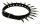 Lederhalsband mit XXL(4.5cm) Killernieten, schwarzes Lederhalsband, Schnallenverschluss, verstellbarer Verschluss